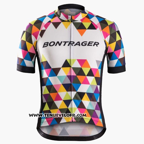 2016 Maillot Ciclismo Trek Bontrager Noir et Blanc Manches Courtes et Cuissard